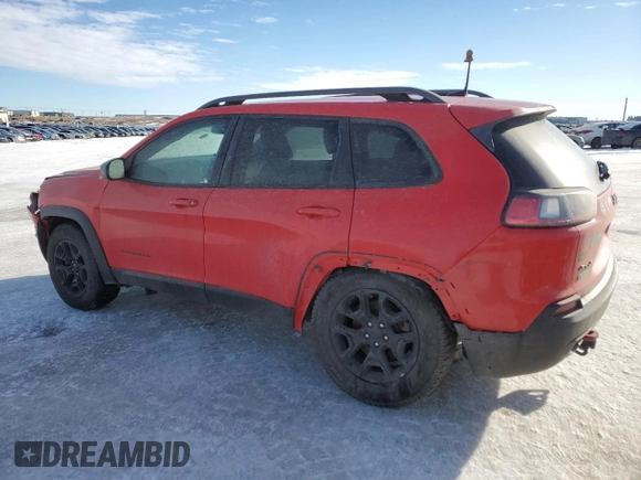 2019 Jeep Cherokee Trailhawk with VIN 1C4PJMBX7KD361816, listed as a Copart auction lot 46457465 with 244,301 mi miles and Salvage Title. Bid and sale history available at DreamBid. Image 2.