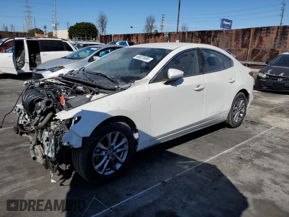 2021 Mazda 3 S with VIN 3MZBPAAL2MM202311, listed as a Copart auction lot 46823685 with 41,338 mi miles and Salvage Title. Bid and sale history available at DreamBid. Image 1.