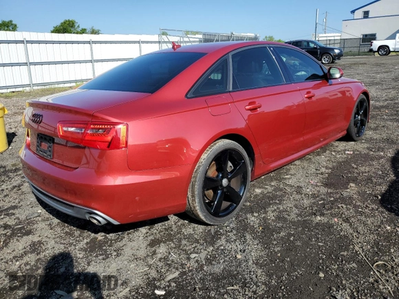 2015 Audi A6 with VIN WAUHMBFC1FN027544, listed as a Copart auction lot 53960404 with 104,428 mi miles and Salvage title. Bid and sale history available at DreamBid. Image 3.