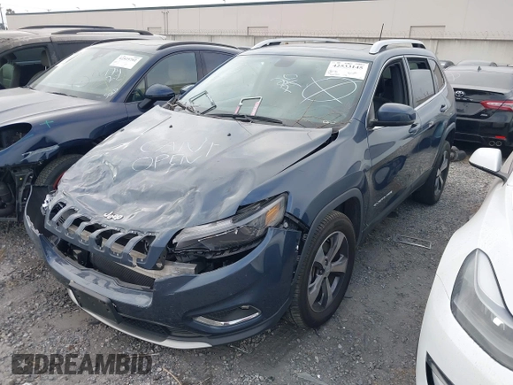 2019 Jeep Cherokee Limited with VIN 1C4PJMDX4KD400228, listed as a IAAI auction lot 42533145 with 64,537 mi miles and . Bid and sale history available at DreamBid. Image 21.