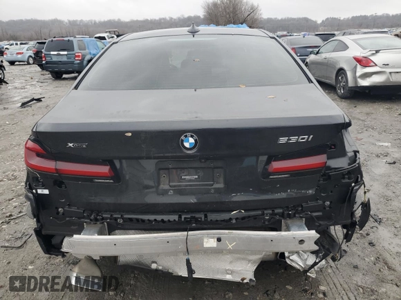 2021 BMW 5 Series 530i xDrive with VIN WBA13BJ01MCF08682, listed as a Copart auction lot 85048744 with 42,550 mi miles and Salvage title. Bid and sale history available at DreamBid. Image 6.