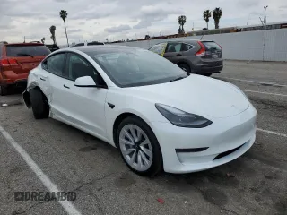 2023 Tesla Model 3 with VIN 5YJ3E1EA8PF683731, listed as a Copart auction lot 48896555 with 19,177 mi miles and Salvage title. Bid and sale history available at DreamBid. Image 4.