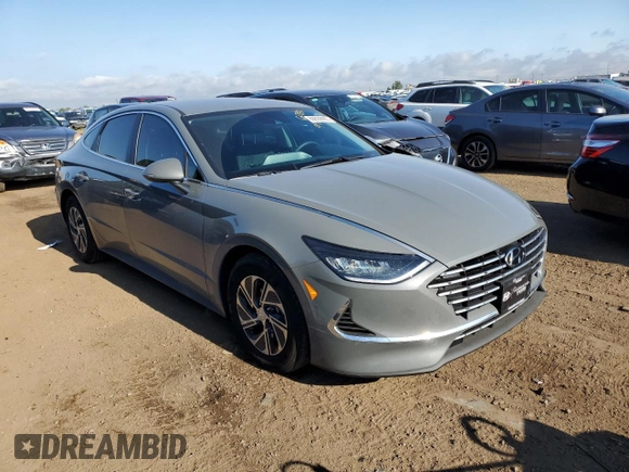 2023 Hyundai Sonata Hybrid Blue with VIN KMHL24JJ4PA057095, listed as a Copart auction lot 60839993 with 2,525 mi miles. Bid and sale history available at carsss.com. Image 4.