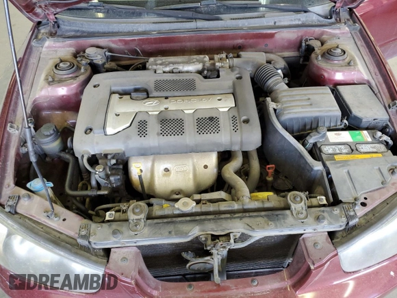 2001 Hyundai Elantra GLS with VIN KMHDN45D71U140221, listed as a Copart auction lot 54695955 with 107,725 mi miles and Salvage title. Bid and sale history available at DreamBid. Image 11.
