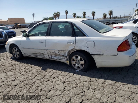 2000 Toyota Avalon XL z VIN 4T1BF28BXYU091688, wystawiony jako Copart lot #58162705 z przebiegiem 177 427 mil mil oraz Szkoda całkowita • Salvage title. Historia ofert i sprzedaży dostępna na DreamBid. Obrazek 2.