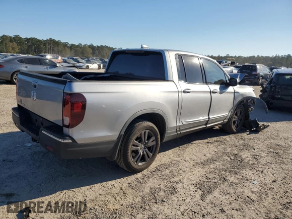 2018 Honda Ridgeline Sport with VIN 5FPYK2F17JB003383, listed as a Copart auction lot 83159194 with Not provided miles and Salvage title. Bid and sale history available at DreamBid. Image 3.