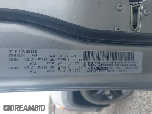 2020 Jeep Compass Altitude z VIN 3C4NJCBB8LT105248, wystawiony jako IAAI lot #42021423 z przebiegiem 93 004 mil mil oraz . Historia ofert i sprzedaży dostępna na DreamBid. Obrazek 9.