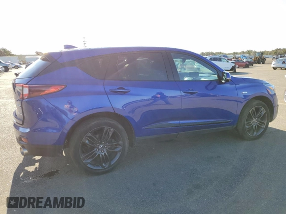 2021 Acura RDX w/A-Spec Package with VIN 5J8TC2H63ML022265, listed as a Copart auction lot 79634683 with 58,721 mi miles. Bid and sale history available at carsss.com. Image 3.