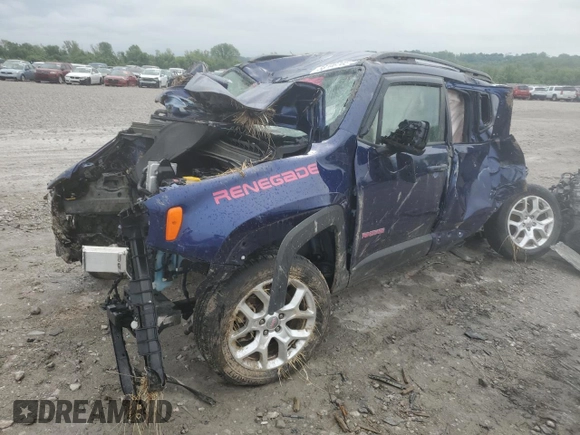 2017 Jeep Renegade Latitude with VIN ZACCJBBB3HPG47518, listed as a Copart auction lot 56196705 with Not provided miles and Non repairable. Bid and sale history available at DreamBid. Image 1.