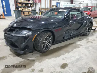 2021 Toyota GR Supra 2.0 with VIN WZ1DB2C0XMW044031, listed as a Copart auction lot 47204675 with 0 mi miles and Salvage Title. Bid and sale history available at carsss.com. Image 1.