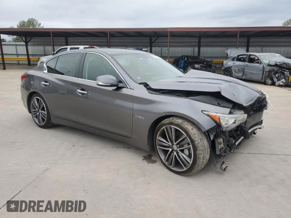 2014 Infiniti Q50 Hybrid Sport with VIN JN1AV7AP2EM690346, listed as a Copart auction lot 79770594 with 114,964 mi miles and Salvage Title. Bid and sale history available at carsss.com. Image 4.