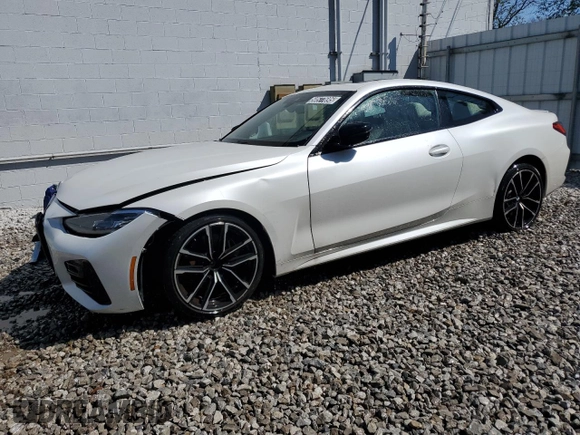 2021 BMW 4 Series M440i xDrive with VIN WBA13AR00MCF97899, listed as a Copart auction lot 50577695 with 23,817 mi miles and Clean Title. Bid and sale history available at DreamBid. Image 1.