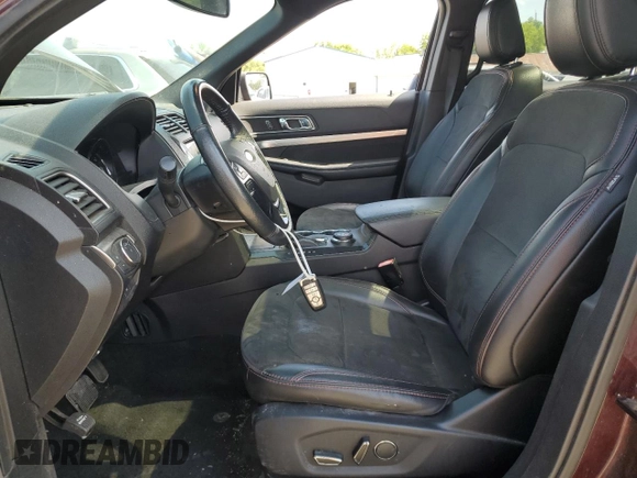 2018 Ford Explorer XLT with VIN 1FM5K8D85JGA96646, listed as a Copart auction lot 57158185 with 90,657 mi miles and Salvage title. Bid and sale history available at DreamBid. Image 7.