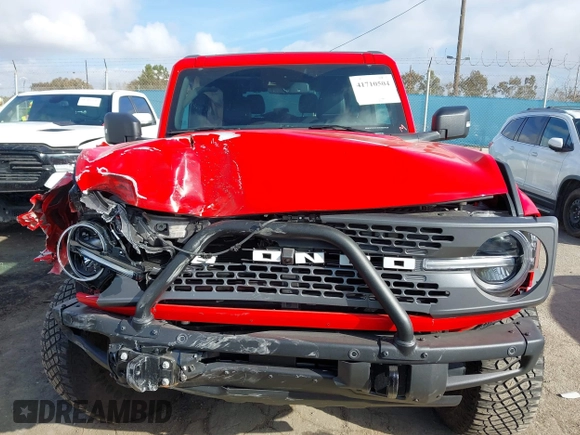 2024 Ford Bronco with VIN 1FMDE9AHXRLA24986, listed as a IAAI auction lot 41710504 with 3,538 mi miles and . Bid and sale history available at DreamBid. Image 12.