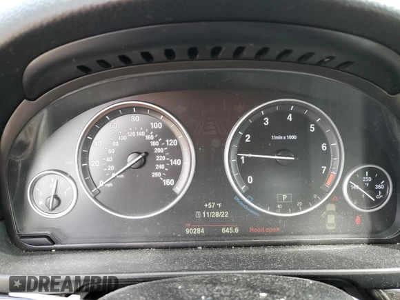 2016 BMW 5 Series 528i with VIN WBA5A5C57GG352367, listed as a Copart auction lot 54202325 with 90,284 mi miles and Salvage title. Bid and sale history available at DreamBid. Image 9.