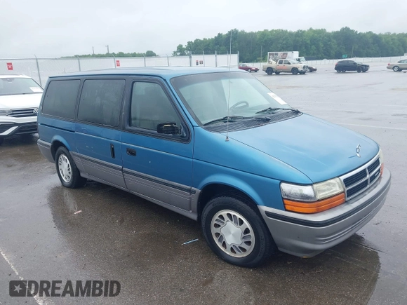 1992 Dodge Grand Caravan z VIN 1B4GH54R6NX218758, wystawiony jako IAAI lot #42362782 z przebiegiem 172 142 mil mil oraz . Historia ofert i sprzedaży dostępna na DreamBid. Obrazek 1.