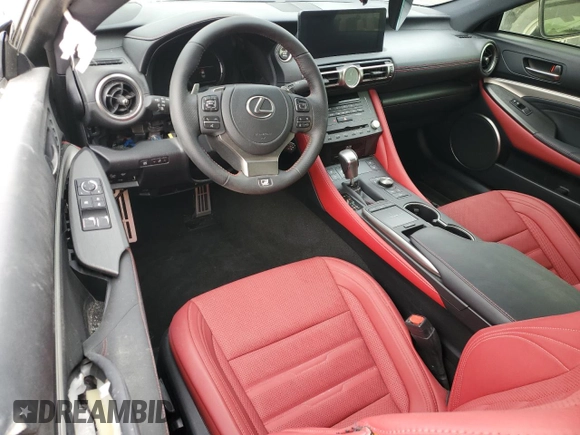 2024 Lexus RC with VIN JTHGZ5BC6R5027517, listed as a Copart auction lot 43978545 with 3,788 mi miles and Salvage Title. Bid and sale history available at carsss.com. Image 8.