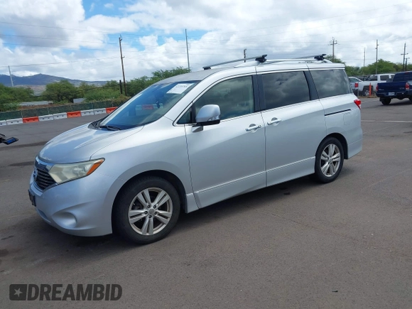 2014 Nissan Quest S with VIN JN8AE2KP7E9100163, listed as a IAAI auction lot 42235765 with 134,016 mi miles and . Bid and sale history available at DreamBid. Image 2.