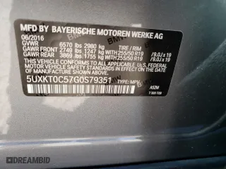 2016 BMW X5 eDrive xDrive40e with VIN 5UXKT0C57G0S79351, listed as a Copart auction lot 45127763 with NaN miles. Bid and sale history available at carsss.com. Image 14.