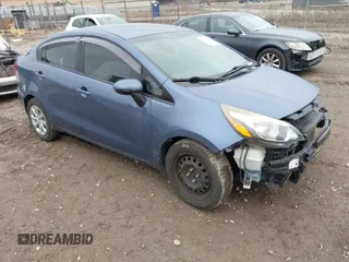 2016 Kia Rio LX with VIN KNADM4A38G6668669, listed as a IAAI auction lot 41914286 with 124,678 mi miles. Bid and sale history available at carsss.com. Image 1.