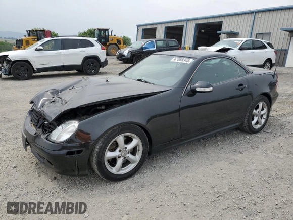 2002 Mercedes-Benz SLK 320 with VIN WDBKK65FX2F237273, listed as a Copart auction lot 61068345 with 193,304 mi miles and Salvage title. Bid and sale history available at DreamBid. Image 1.