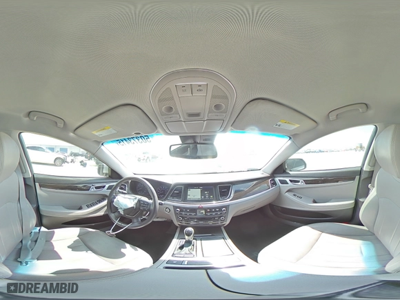 2015 Hyundai Genesis 3.8L with VIN KMHGN4JE4FU043951, listed as a Copart auction lot 50373415 with 64,079 mi miles and Salvage Title. Bid and sale history available at carsss.com. Image 14.