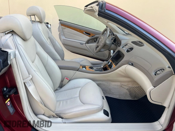 2005 Mercedes-Benz SL 500 with VIN WDBSK75F25F099884, listed as a Copart auction lot 55681775 with 74,756 mi miles and Clean Title. Bid and sale history available at DreamBid. Image 5.