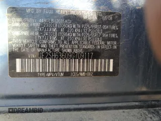 2009 Subaru Forester X with VIN JF2SH63609G709117, listed as a Copart auction lot 68853624 with 195,551 mi miles and Non repairable. Bid and sale history available at DreamBid. Image 13.