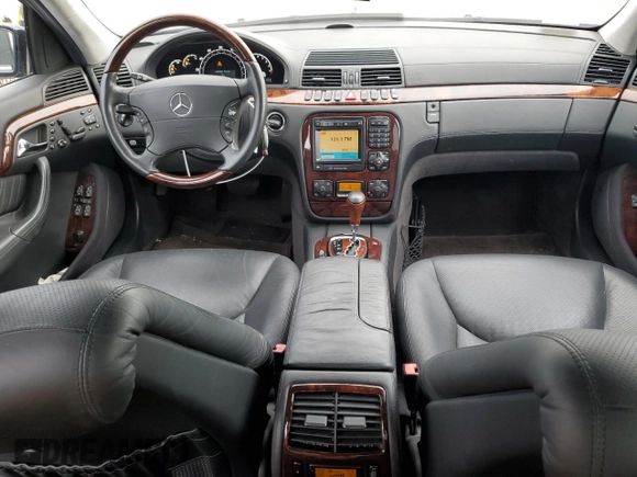 2001 Mercedes-Benz S-Class 6.0L with VIN WDBNG78J01A190075, listed as a Copart auction lot 80947634 with 94,616 mi miles and Clean Title. Bid and sale history available at carsss.com. Image 8.