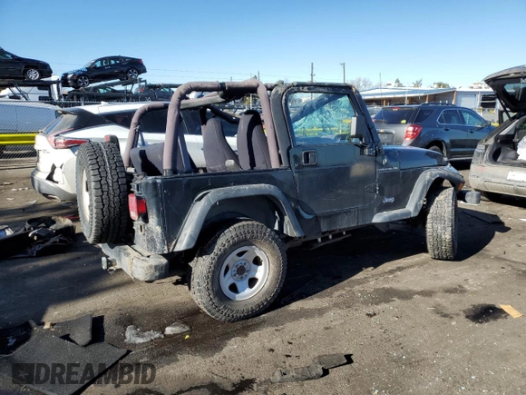 2000 Jeep Wrangler SE with VIN 1J4FA29P8YP727063, listed as a Copart auction lot 89113555 with 91,032 mi miles and Salvage Title. Bid and sale history available at carsss.com. Image 3.