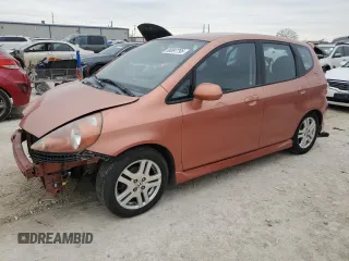 2007 Honda Fit Sport with VIN JHMGD38657S055456, listed as a Copart auction lot 89397795 with 249,679 mi miles and Salvage Title. Bid and sale history available at carsss.com. Image 1.