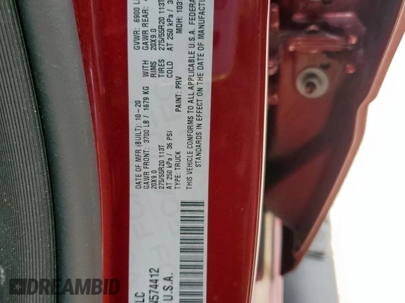 2021 Ram 1500 Lone Star with VIN 1C6RREFT3MN574412, listed as a Copart auction lot 65439215 with 97,391 mi miles and Salvage title. Bid and sale history available at DreamBid. Image 13.