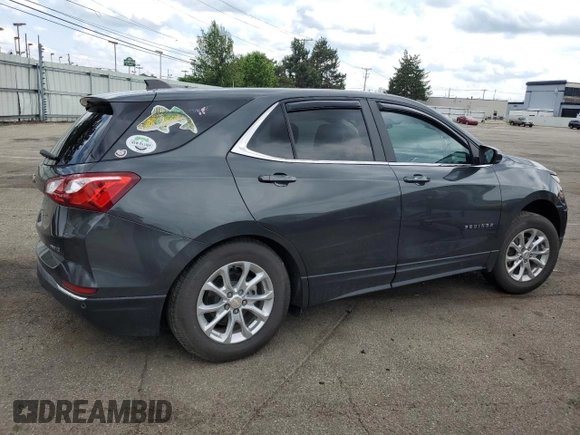 2021 Chevrolet Equinox LT z VIN 3GNAXUEV9ML371279, wystawiony jako Copart lot #55960005 z przebiegiem 54 110 mil mil oraz Szkoda całkowita • Salvage title. Historia ofert i sprzedaży dostępna na DreamBid. Obrazek 3.