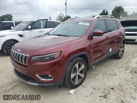 2020 Jeep Cherokee Limited z VIN 1C4PJLDX2LD521674, wystawiony jako Copart lot #74903084 z przebiegiem 28 054 mil mil oraz Nie do naprawy • Non repairable. Historia ofert i sprzedaży dostępna na DreamBid. Obrazek 1.