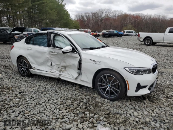 2020 BMW 3 Series 330i xDrive with VIN 3MW5R7J05L8B20595, listed as a Copart auction lot 51550985 with 0 mi miles and Salvage Title. Bid and sale history available at carsss.com. Image 4.