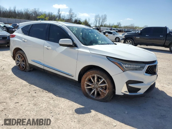 2020 Acura RDX w/Technology Pkg with VIN 5J8TC2H58LL023661, listed as a Copart auction lot 46569194 with 107,539 mi miles and Salvage Title. Bid and sale history available at carsss.com. Image 4.