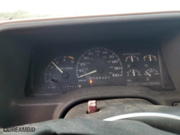 1995 Chevrolet Tahoe with VIN 1GNEK13K6SJ451263, listed as a Copart auction lot 73680184 with 189,013 mi miles and Salvage Title. Bid and sale history available at carsss.com. Image 9.