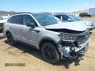 2023 Kia Sorento SX with VIN 5XYRK4LF3PG248305, listed as a IAAI auction lot 42459673 with 14,354 mi miles and . Bid and sale history available at DreamBid. Image 1.