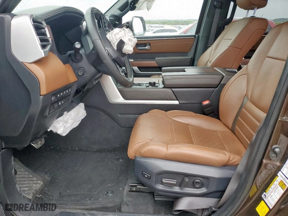 2023 Toyota Tundra 4WD 1794 Edition Hybrid with VIN 5TFMC5DB4PX020416, listed as a Copart auction lot 50457075 with 40,372 mi miles and Salvage Title. Bid and sale history available at carsss.com. Image 7.