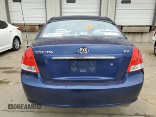 2007 Kia Spectra EX with VIN KNAFE121475440191, listed as a Copart auction lot 72622934 with 127,003 mi miles and Clean Title. Bid and sale history available at carsss.com. Image 6.