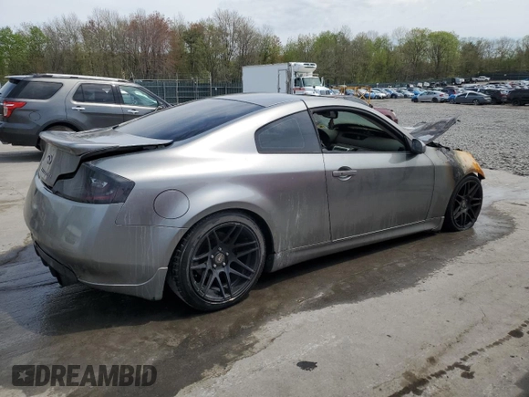 2007 Infiniti G35 with VIN JNKCV54EX7M900519, listed as a Copart auction lot 54781185 with Not Provided miles and Salvage Title. Bid and sale history available at DreamBid. Image 3.