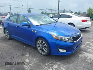 2014 Kia Optima SX Turbo with VIN 5XXGR4A64EG268392, listed as a IAAI auction lot 42678773 with 218,641 mi miles and . Bid and sale history available at DreamBid. Image 1.