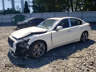 2021 Infiniti Q50 3.0t SIGNATURE EDITION with VIN JN1EV7CR1MM754889, listed as a Copart auction lot 60595224 with 29,087 mi miles and Salvage Title. Bid and sale history available at carsss.com. Image 1.