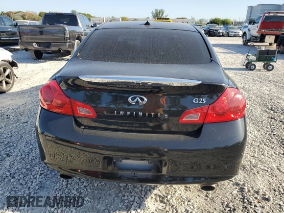 2012 Infiniti G25 Sedan Journey with VIN JN1DV6AP6CM810735, listed as a Copart auction lot 53144305 with 143,993 mi miles and Clean Title. Bid and sale history available at carsss.com. Image 6.