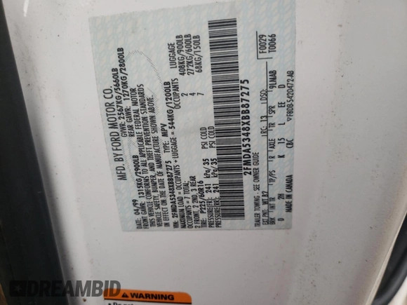 1999 Ford Windstar SEL z VIN 2FMDA5348XBB87275, wystawiony jako Copart lot #78798804 z przebiegiem Nie podano mil oraz Czysty tytuł • Clean title. Historia ofert i sprzedaży dostępna na DreamBid. Obrazek 13.