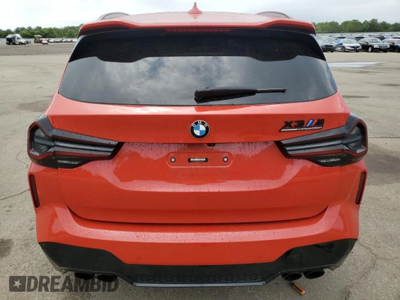 2022 BMW X3 M with VIN 5YM13EC00N9K53625, listed as a Copart auction lot 59045903 with 0 mi miles. Bid and sale history available at carsss.com. Image 6.