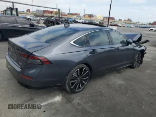 2023 Honda Accord Touring with VIN 1HGCY2F83PA013961, listed as a Copart auction lot 58853475 with 18,575 mi miles and Salvage title. Bid and sale history available at DreamBid. Image 3.