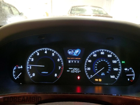 2011 Hyundai Equus Signature with VIN KMHGH4JF5BU041779, listed as a Copart auction lot 42225125 with 100,403 mi miles and Salvage title. Bid and sale history available at DreamBid. Image 9.