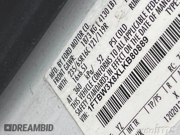 2020 Ford Transit Cargo с VIN 1FTBW3X8XLKB80889, выставлен на аукционе IAAI как лот 42835603 с пробегом 61 122 миль миль и . История ставок и продаж доступна на DreamBid. Изображение 10.