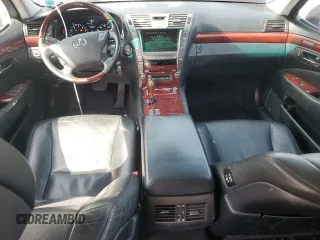 2009 Lexus LS 460 with VIN JTHCL46F695002146, listed as a Copart auction lot 53454775 with Not Provided miles and Salvage Title. Bid and sale history available at DreamBid. Image 8.